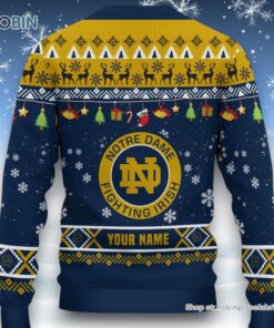 NCAA Notre Dame Fighting Irish HO HO HO Ugly Christmas Sweater and Sweatshirt NCAA Notre Dame Fighting Irish HO HO HO Ugly Christmas Sweater and Sweatshirt