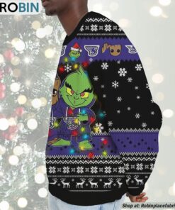 Stonehill Skyhawks Baby Groot And Grinch Best Friends Ugly Christmas Sweatshirt & Sweater
