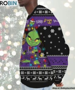 NCAA TCU Horned Frogs Baby Groot And Grinch Best Friends Ugly Christmas Sweatshirt & Sweater NCAA TCU Horned Frogs Baby Groot And Grinch Best Friends Ugly Christmas Sweatshirt & Sweater