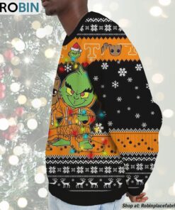 NCAA Tennessee Volunteers Baby Groot And Grinch Best Friends Ugly Christmas Sweatshirt & Sweater NCAA Tennessee Volunteers Baby Groot And Grinch Best Friends Ugly Christmas Sweatshirt & Sweater
