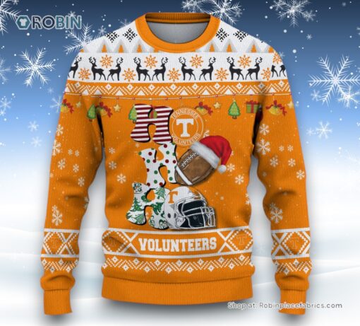 NCAA Tennessee Volunteers HO HO HO Ugly Christmas Sweater and Sweatshirt