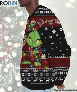 NCAA Texas A&M Aggies Baby Groot And Grinch Best Friends Ugly Christmas Sweatshirt & Sweater