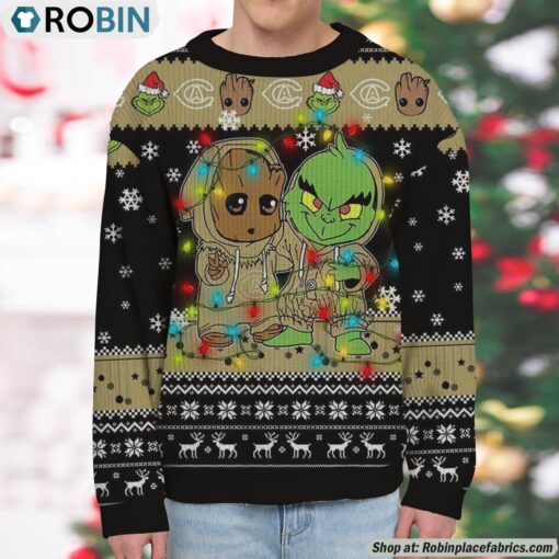 NCAA UC Davis Aggies Baby Groot And Grinch Best Friends Ugly Christmas Sweatshirt & Sweater