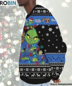 NCAA UCLA Bruins Baby Groot And Grinch Best Friends Ugly Christmas Sweatshirt & Sweater