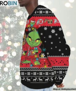NCAA Utah Utes Baby Groot And Grinch Best Friends Ugly Christmas Sweatshirt & Sweater NCAA Utah Utes Baby Groot And Grinch Best Friends Ugly Christmas Sweatshirt & Sweater