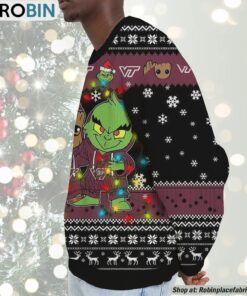 NCAA Virginia Tech Hokies Baby Groot And Grinch Best Friends Ugly Christmas Sweatshirt & Sweater NCAA Virginia Tech Hokies Baby Groot And Grinch Best Friends Ugly Christmas Sweatshirt & Sweater