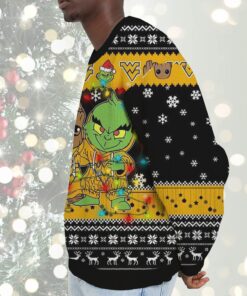 West Virginia Mountaineers Baby Groot And Grinch Best Friends Ugly Christmas Sweatshirt & Sweater West Virginia Mountaineers Baby Groot And Grinch Best Friends Ugly Christmas Sweatshirt & Sweater