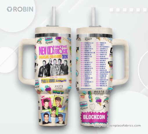 New Kids On The Block Music Custom Stanley Cup 40 OZ Tumbler