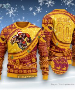 NFL Arizona Cardinals Mascot Woolen Christmas Full Print Sweater and Sweatshirt