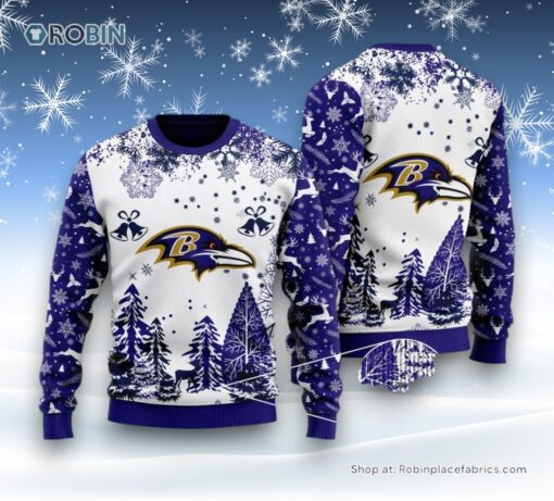NFL Baltimore Ravens Special Christmas Ugly Sweater and Sweatshirt Design