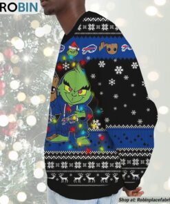 NFL Buffalo Bills Baby Groot And Grinch Best Friends Ugly Christmas Sweatshirt & Sweater
