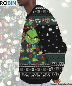 NFL Green Bay Packers Baby Groot And Grinch Best Friends Ugly Christmas Sweatshirt & Sweater