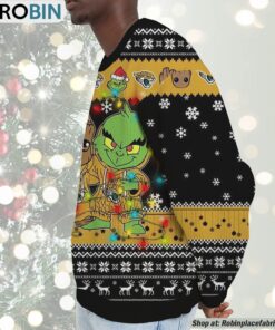 NFL Jacksonville Jaguars Baby Groot And Grinch Best Friends Ugly Christmas Sweatshirt & Sweater
