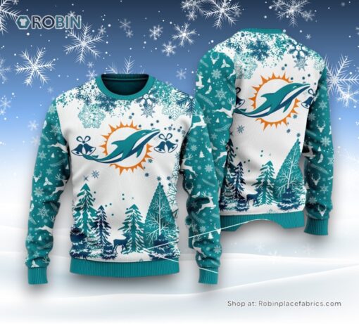 NFL Miami Dolphins Special Christmas Ugly Sweater and Sweatshirt Design