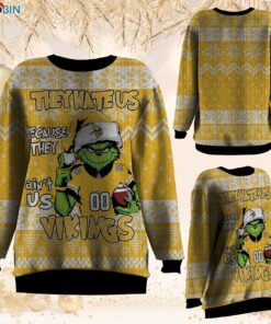 NFL Minnesota Vikings Grinch They Hate Us Because Aint US Sweatshirt, Sweater NFL Minnesota Vikings Grinch They Hate Us Because Aint US Sweatshirt, Sweater