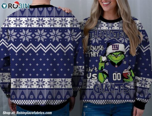 NFL New York Giants Grinch They Hate Us Because Aint US Sweatshirt, Sweater
