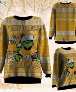 NFL Pittsburgh Steelers Grinch They Hate Us Because Aint US Sweatshirt, Sweater NFL Pittsburgh Steelers Grinch They Hate Us Because Aint US Sweatshirt, Sweater
