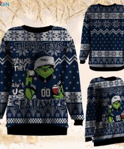 NFL Seattle Seahawks Grinch They Hate Us Because Aint US Sweatshirt, Sweater
