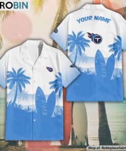 NFL Tennessee Titans Summer Coconut Tree Pattern Aloha Shirt