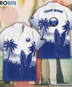 NHL Buffalo Sabres Summer Coconut Tree Pattern Aloha Shirt