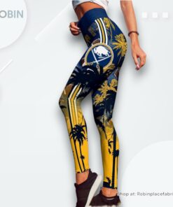 NHL Buffalo Sabres Summer Flower High Waisted Leggings For Women, Buffalo Sabres Team Gifts NHL Buffalo Sabres Summer Flower High Waisted Leggings For Women, Buffalo Sabres Team Gifts