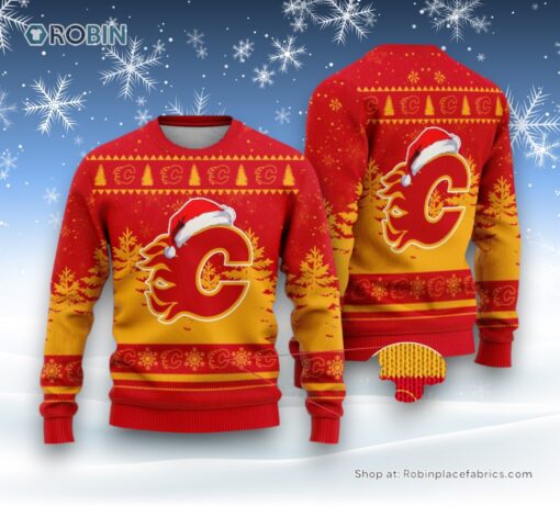 NHL Calgary Flames Special Christmas Design Ugly Sweater and Sweatshirt