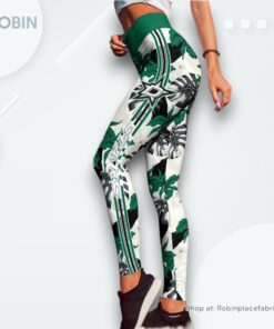 NHL Dallas Stars Flower Leggings For Women, Stars Merch