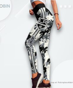 NHL Los Angeles Kings Flower Leggings For Women, Los Angeles Kings Unique Gifts NHL Los Angeles Kings Flower Leggings For Women, Los Angeles Kings Unique Gifts