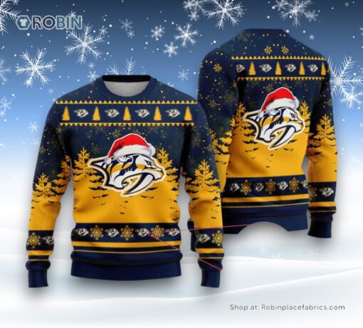 NHL Nashville Predators Special Christmas Design Ugly Sweater and Sweatshirt
