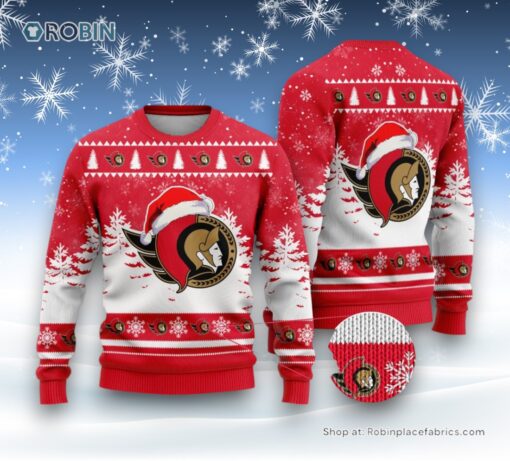 NHL Ottawa Senators Special Christmas Design Ugly Sweater and Sweatshirt