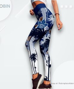 NHL Toronto Maple Leafs Summer Flower High Waisted Leggings For Women, Toronto Maple Leafs Gifts for Fans NHL Toronto Maple Leafs Summer Flower High Waisted Leggings For Women, Toronto Maple Leafs Gifts for Fans