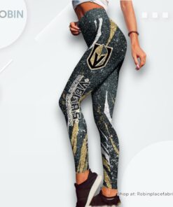 NHL Vegas Golden Knights Flower High Waisted Leggings For Women, Vegas Golden Knights Merch NHL Vegas Golden Knights Flower High Waisted Leggings For Women, Vegas Golden Knights Merch