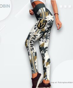 NHL Vegas Golden Knights Flower Leggings For Women, Vegas Golden Knights Merchandise NHL Vegas Golden Knights Flower Leggings For Women, Vegas Golden Knights Merchandise
