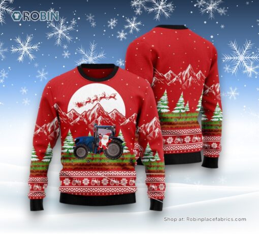 Noel Tractor Ugly Christmas Sweater
