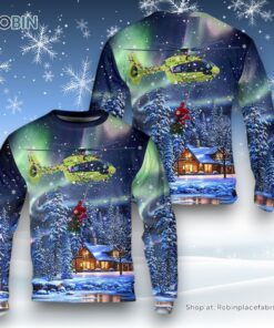 Norwegian Air Ambulance Airbus H145 helicopter Santa Ugly Christmas Sweater For Men And Women, Christmas Gift