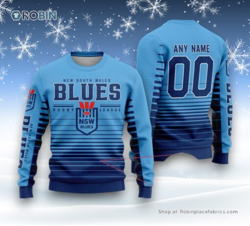 NSW Blues State Of Origin Classic Design Ugly Sweater and Sweatshirt