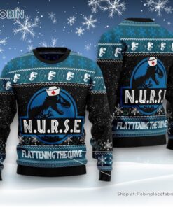 Nurse T Rex Ugly Christmas Sweatshirt, Sweater