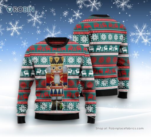 Nutcracker And Drum Ugly Christmas Sweatshirt, Sweater