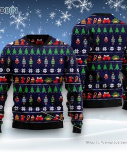 Nutcracker Pattern Ugly Christmas Sweatshirt, Sweater