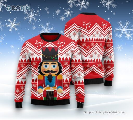 Nutcracker With Drum Ugly Christmas Sweatshirt, Sweater