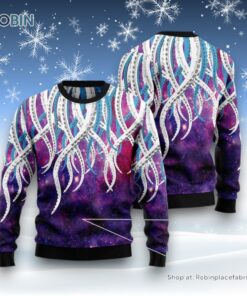 Octopus Galaxy Ugly Christmas Sweatshirt, Sweater Octopus Galaxy Ugly Christmas Sweatshirt, Sweater