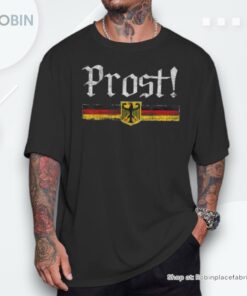 Oktoberfest Drinking Vintage German Flag Prost Shirt