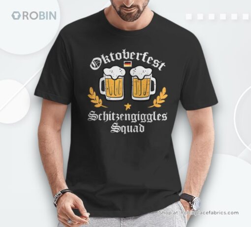 Oktoberfest Schitzengiggles Squad German Bavarian Women Shirt