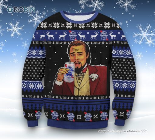 Pabst Blue Ribbon Beer Meme Ugly Sweater and Sweatshirt