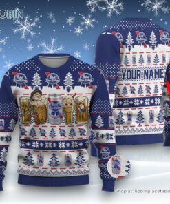 Pabst Blue Ribbon Horror Drink Ugly Sweater and Sweatshirt