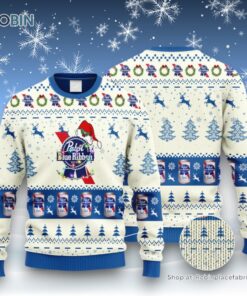 Pabst Blue Ribbon Santa Hat Christmas Ugly Christmas Sweater and Sweatshirt Pabst Blue Ribbon Santa Hat Christmas Ugly Christmas Sweater and Sweatshirt