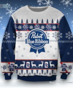 Pabst Blue Ribbon Ugly Sweater and Sweatshirt