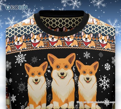 Pembroke Welsh Corgi Ugly Christmas Sweater and Sweatshirt