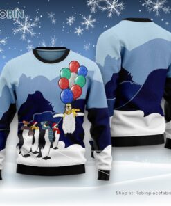 Penguin Christmas Balloon Ugly Christmas Sweatshirt, Sweater Penguin Christmas Balloon Ugly Christmas Sweatshirt, Sweater