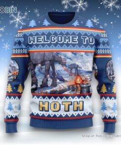 Personalize Name Star Wars Planets Hoth, Welcome to Hoth Star Wars Unisex Ugly Sweater and Sweatshirt For Men and Women Personalize Name Star Wars Planets Hoth, Welcome to Hoth Star Wars Unisex Ugly Sweater and Sweatshirt For Men and Women